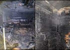 Пожар в Малой Еланке. Фото ГУ МЧС России по Иркутской области