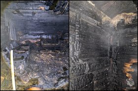 Пожар в Малой Еланке. Фото ГУ МЧС России по Иркутской области