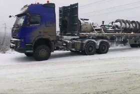 Большегруз. Скриншот видео Госавтоинспекции региона