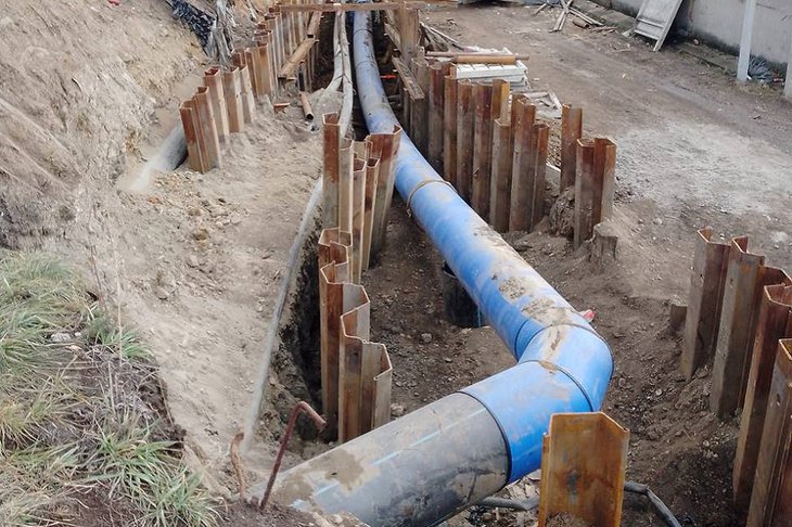Строительство канализационного коллектора. Фото пресс-службы администрации Иркутска