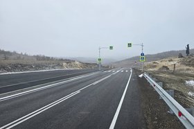 Отремонтированный участок дороги. Фото пресс-службы правительства Иркутской области