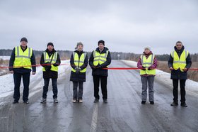 Открытие участка дороги после ремонта. Фото пресс-службы правительства Иркутской области