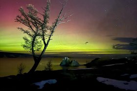 Полярное сияние в районе Ольхона. Фото Екатерины Виноградовой