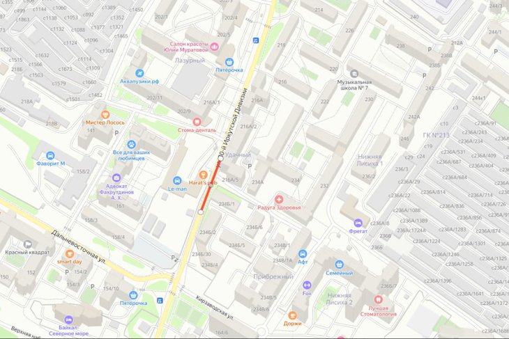 Место ограничения движения. Схема сделана в Яндекс. Конструктор карт