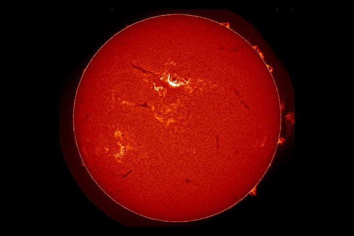 Вспышка на Солнце. Фото со страницы Сергея Язева в соцсети «ВКонтакте»