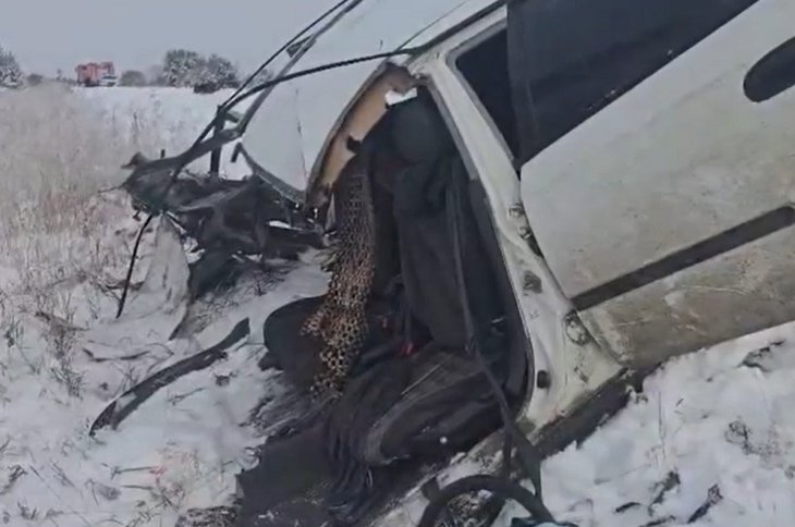 Авария в Тулунском районе. Скриншот видео Госавтоинспекции Иркутской области