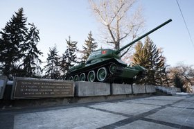 Территория у танка «Иркутский комсомолец». Фото пресс-службы правительства Иркутской области