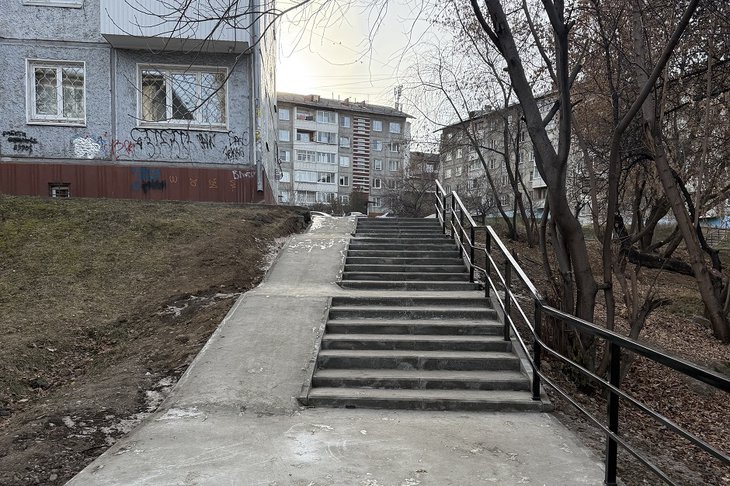 Отремонтированная в 2025 году лестница. Фото предоставил Иван Брилка