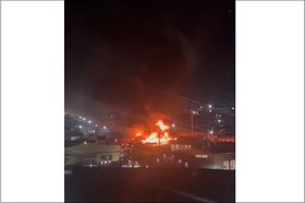 Пожар. Скриншот видео очевидцев