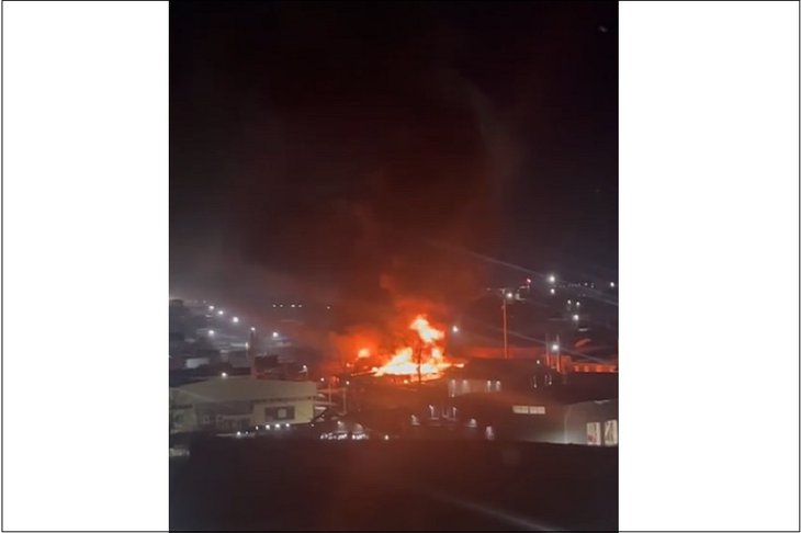 Пожар. Скриншот видео очевидцев