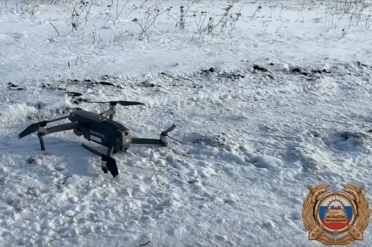 Дрон. Скриншот видео Госавтоинспекции Иркутской области