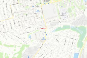 Место ограничения движения. Схема сделана в Яндекс. Конструктор карт