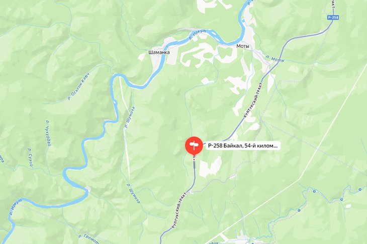 Трасса Р-258. Скриншот с сайта Яндекс.Карты