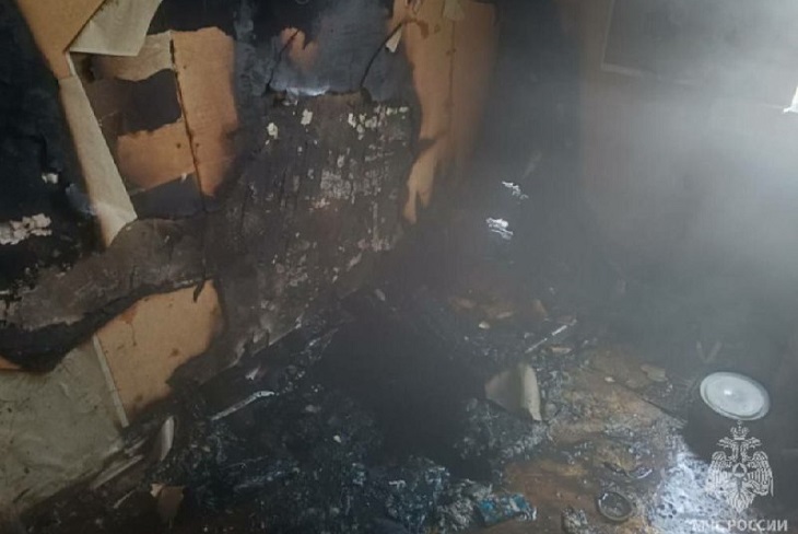 Место пожара. Фото ГУ МЧС России по Иркутской области