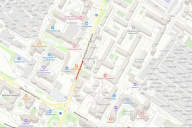 Место ограничения движения. Схема сделана в Яндекс. Конструктор карт