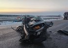 Автомобиль после аварии. Фото пресс-службы ГУ МВД России по Иркутской области