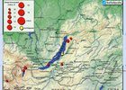 Желтым выделен эпицентр землетрясения. Фото с сайта Байкальского филиала Единой геофизической службы РАН