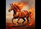 Огненная лошадь. Сгенерировано GigaChat