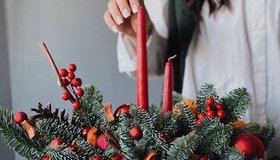 Новогодняя композиция из нобилиса