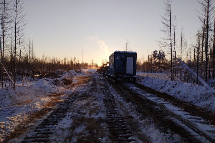 Строительство зимника. Фото с сайта правительства Иркутской области