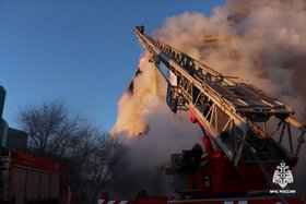 Пожар в ТЦ. Фото пресс-службы ГУ МЧС по Бурятии