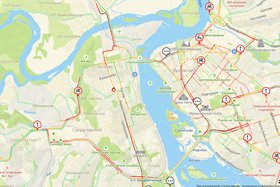 Пробки. Скриншот 2Gis