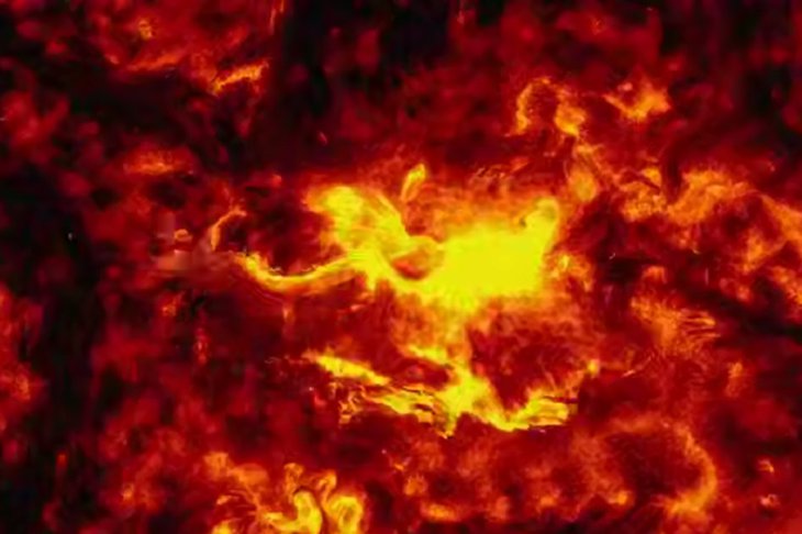 Вспышка на Солнце. Изображение с сайта лаборатории солнечной астрономии ИКИ и ИСЗФ