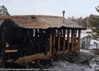 Сгоревший садовый дом. Фото ГУ МЧС России по Иркутской области