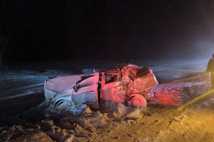 Место ДТП. Фото пресс-службы ГУ МВД России по Иркутской области