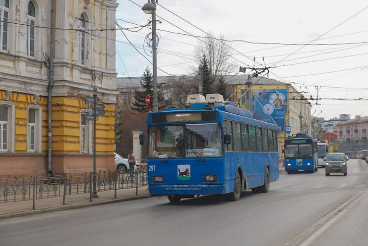 Троллейбус. Фото пресс-службы администрации Иркутска