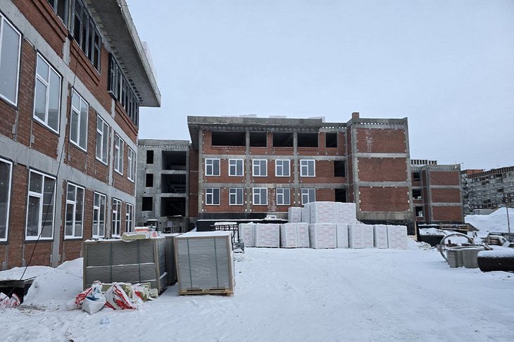 Строительство школы в Братске. Фото пресс-службы правительства Иркутской области