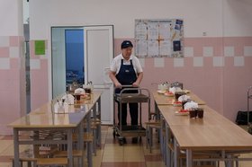 Школьная столовая. Фото пресс-службы администрации Иркутска