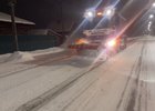 Уборка снега. Скриншот видео из телеграм-канала минтранса Иркутской области