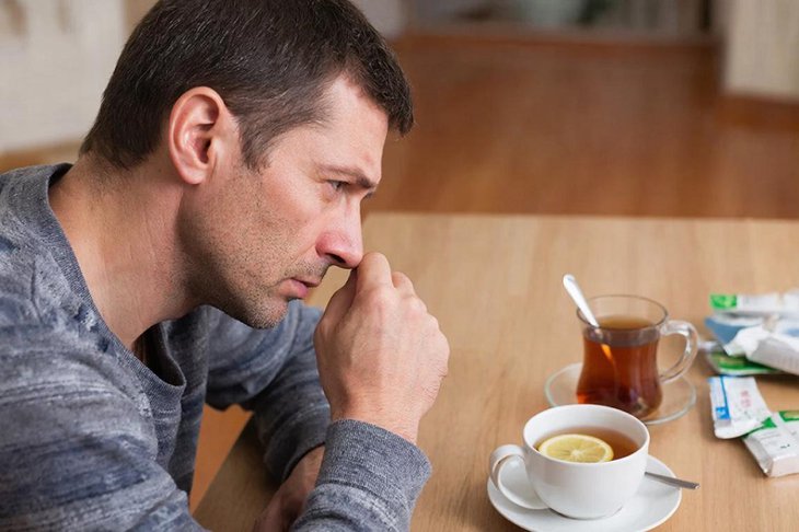 Болеющий человек. Фото сгенерировано с помощью нейросети GigaChat