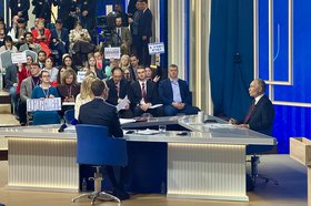 Прямая линия с Владимиром Путиным. Фото Наталии Раткевич, IRK.ru