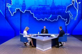 Прямая линия с Владимиром Путиным. Скриншот видео из группы «Итоги года с Владимиром Путиным» в социальной сети «ВКонтакте»