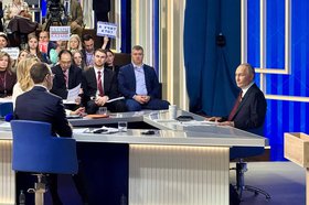 Прямая линия с Владимиром Путиным. Фото Наталии Раткевич, IRK.ru