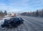 ДТП на федеральной трассе. Фото пресс-службы Госавтоинспекции Иркутской области