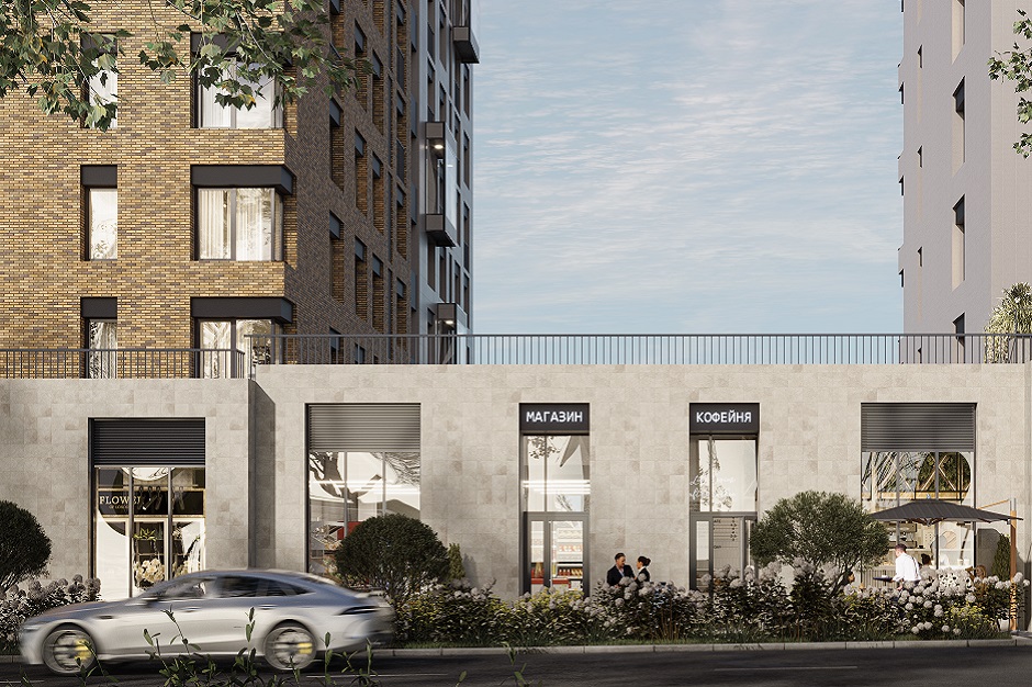 Коммерческие помещения. Изображение предоставил застройщик