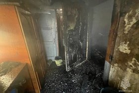 Последствия пожара. Фото пресс-службы ГУ МЧС России по Иркутской области