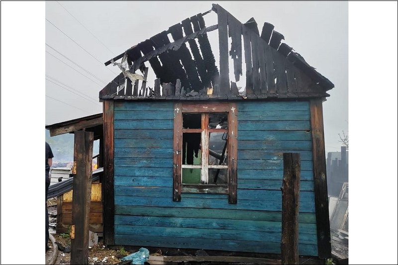 Сгоревший дом. Фото пресс-службы прокуратуры Иркутской области