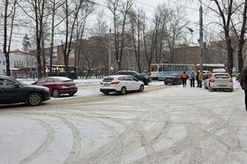 На Депутатской произошла авария. Фото IRK.ru