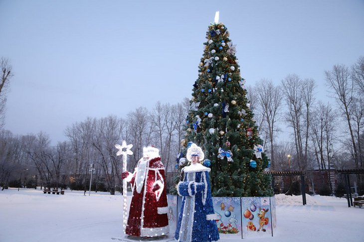 Елка в парке Комсомольском. Фото пресс-службы мэрии Иркутска