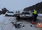 ДТП с тремя автомобилями. Фото Госавтоинспекции региона