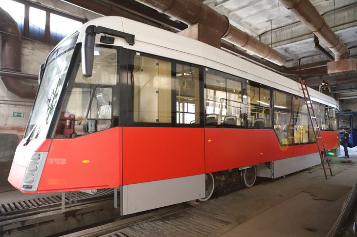 Новый кузов трамвая. Фото пресс-службы администрации Иркутска