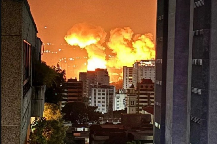 Взрыв в Каракасе. Фото из соцсетей с сайта РИА Новости