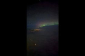 Северное сияние. Фото из телеграм-канала «Заметки авиастроителей»