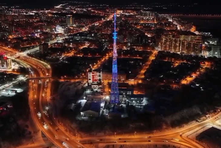 Телебашня в Иркутске. Скриншот видео ГУ МЧС России по Иркутской области