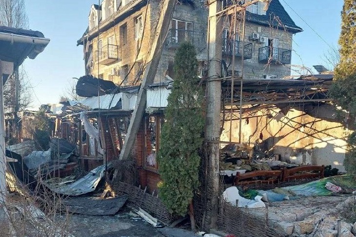 Последствия атаки. Фото из телеграм-канала Владимира Сальдо