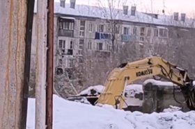 Демонтажные работы. Скриншот видео очевидцев